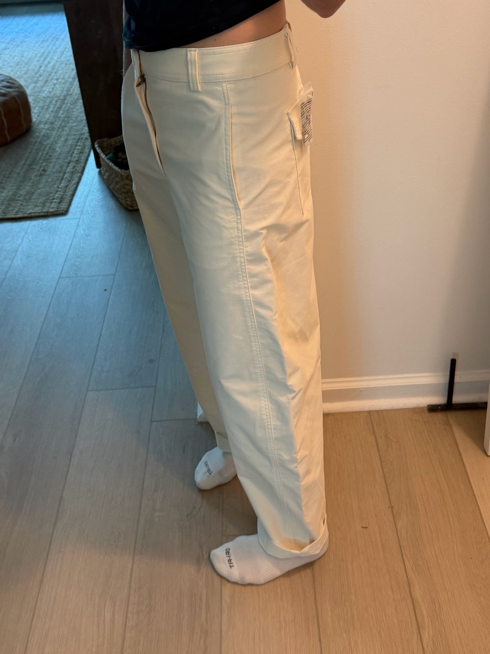 Brand New Uniqlo Cream Jersey Barrel Pants - Picture 5 of 7